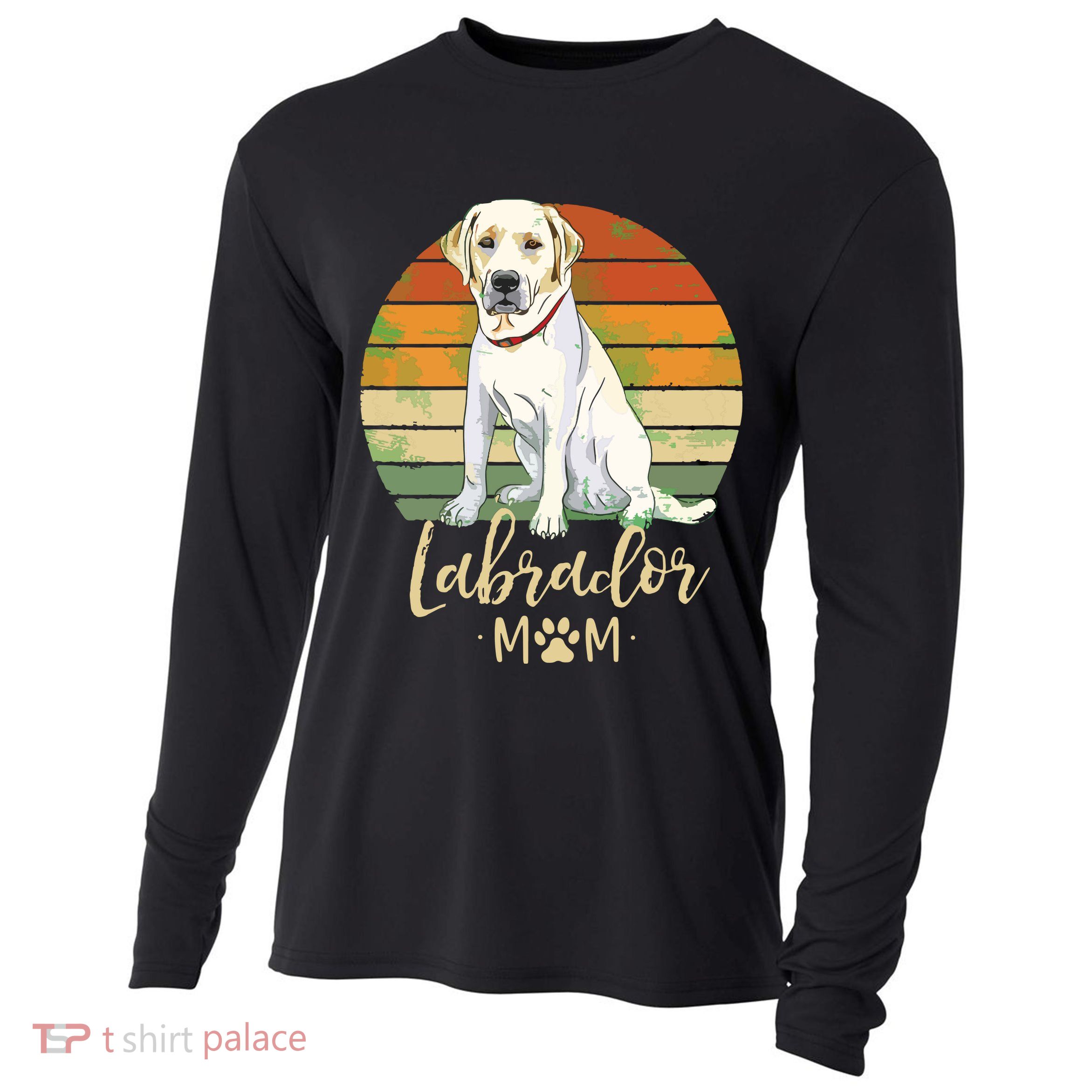 Womens Labrador Mom Retro Labrador Retriever Lover Gifts Dog Mama Cooling Performance Long Sleeve Crew