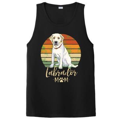 Womens Labrador Mom Retro Labrador Retriever Lover Gifts Dog Mama PosiCharge Competitor Tank