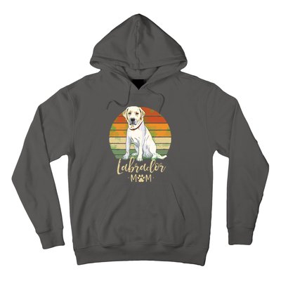 Womens Labrador Mom Retro Labrador Retriever Lover Gifts Dog Mama Hoodie