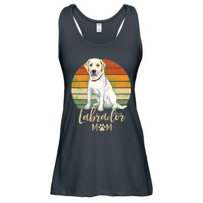 Womens Labrador Mom Retro Labrador Retriever Lover Gifts Dog Mama Ladies Essential Flowy Tank