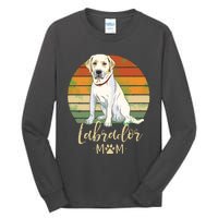 Womens Labrador Mom Retro Labrador Retriever Lover Gifts Dog Mama Tall Long Sleeve T-Shirt