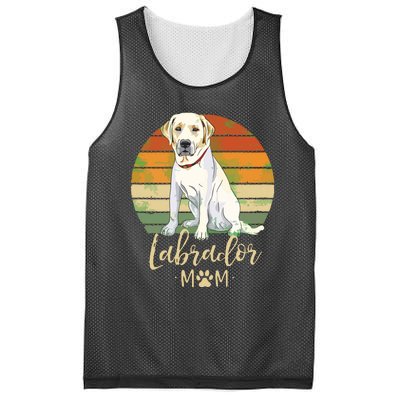 Womens Labrador Mom Retro Labrador Retriever Lover Gifts Dog Mama Mesh Reversible Basketball Jersey Tank