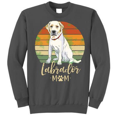 Womens Labrador Mom Retro Labrador Retriever Lover Gifts Dog Mama Tall Sweatshirt