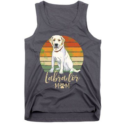 Womens Labrador Mom Retro Labrador Retriever Lover Gifts Dog Mama Tank Top