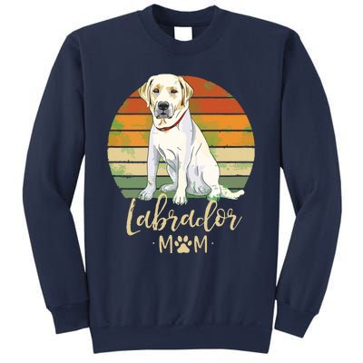 Womens Labrador Mom Retro Labrador Retriever Lover Gifts Dog Mama Sweatshirt