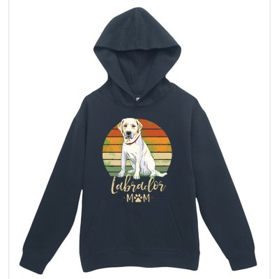 Womens Labrador Mom Retro Labrador Retriever Lover Gifts Dog Mama Urban Pullover Hoodie