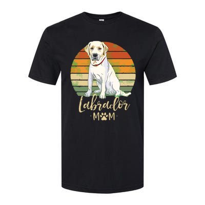 Womens Labrador Mom Retro Labrador Retriever Lover Gifts Dog Mama Softstyle CVC T-Shirt