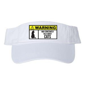 Warning Label May Constantly Talk About Cats Valucap Bio-Washed Visor