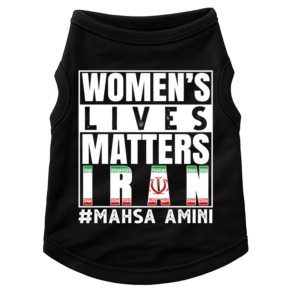 Women's Lives Matter Mahsa Amini Iran Support Doggie Tank