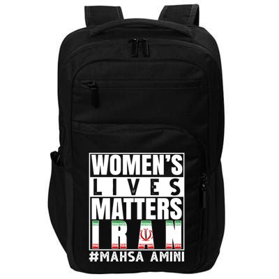 Women's Lives Matter Mahsa Amini Iran Support Impact Tech Backpack
