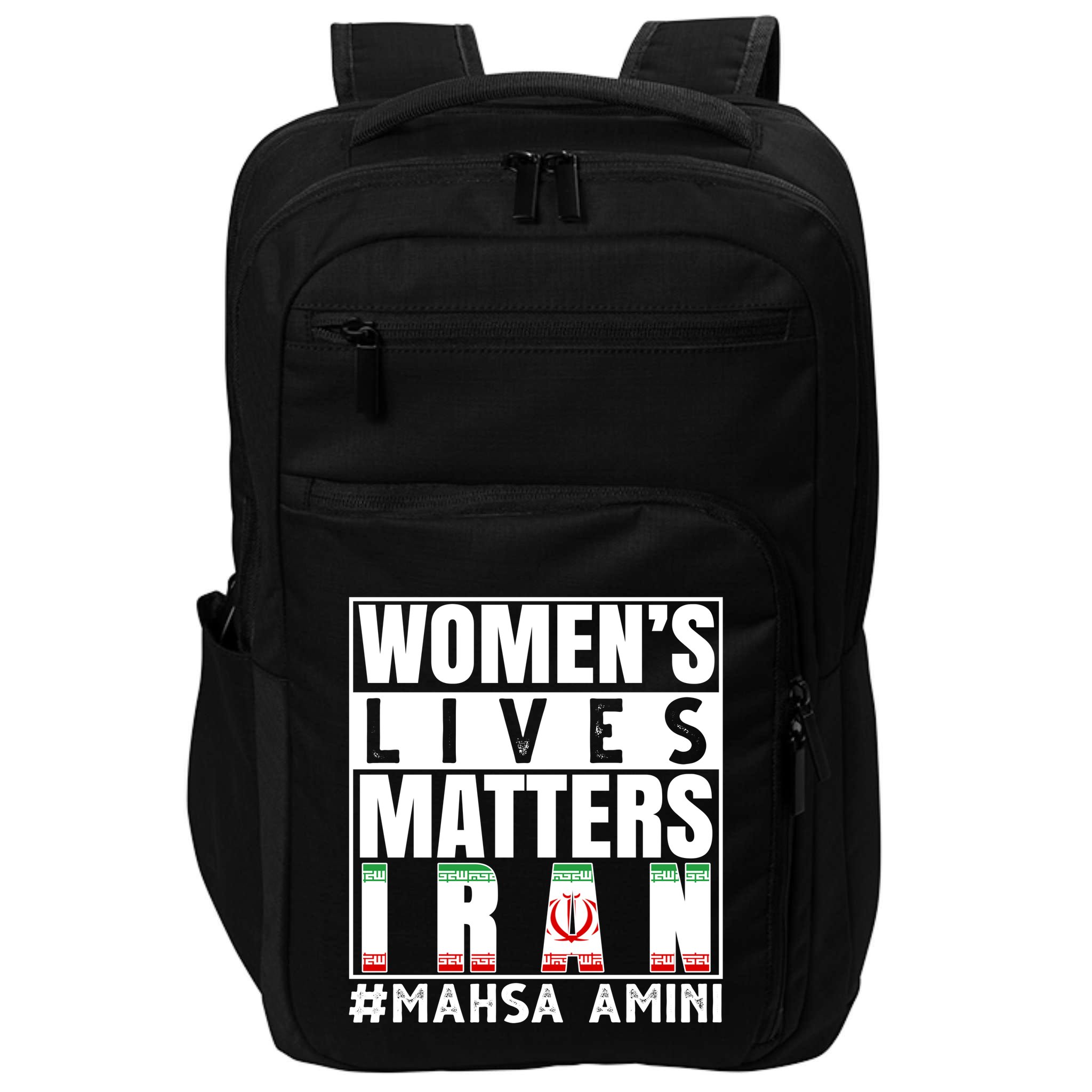 Women's Lives Matter Mahsa Amini Iran Support Impact Tech Backpack