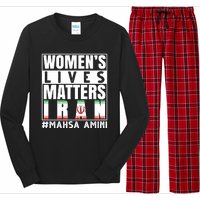 Women's Lives Matter Mahsa Amini Iran Support Long Sleeve Pajama Set