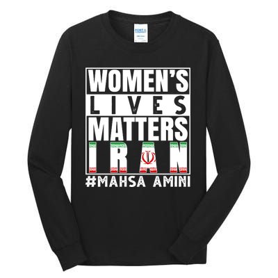 Women's Lives Matter Mahsa Amini Iran Support Tall Long Sleeve T-Shirt