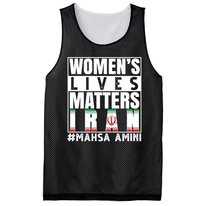 Women's Lives Matter Mahsa Amini Iran Support Mesh Reversible Basketball Jersey Tank