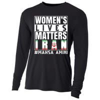 Women's Lives Matter Mahsa Amini Iran Support Cooling Performance Long Sleeve Crew