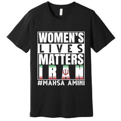 Women's Lives Matter Mahsa Amini Iran Support Premium T-Shirt