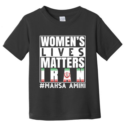 Women's Lives Matter Mahsa Amini Iran Support Toddler T-Shirt