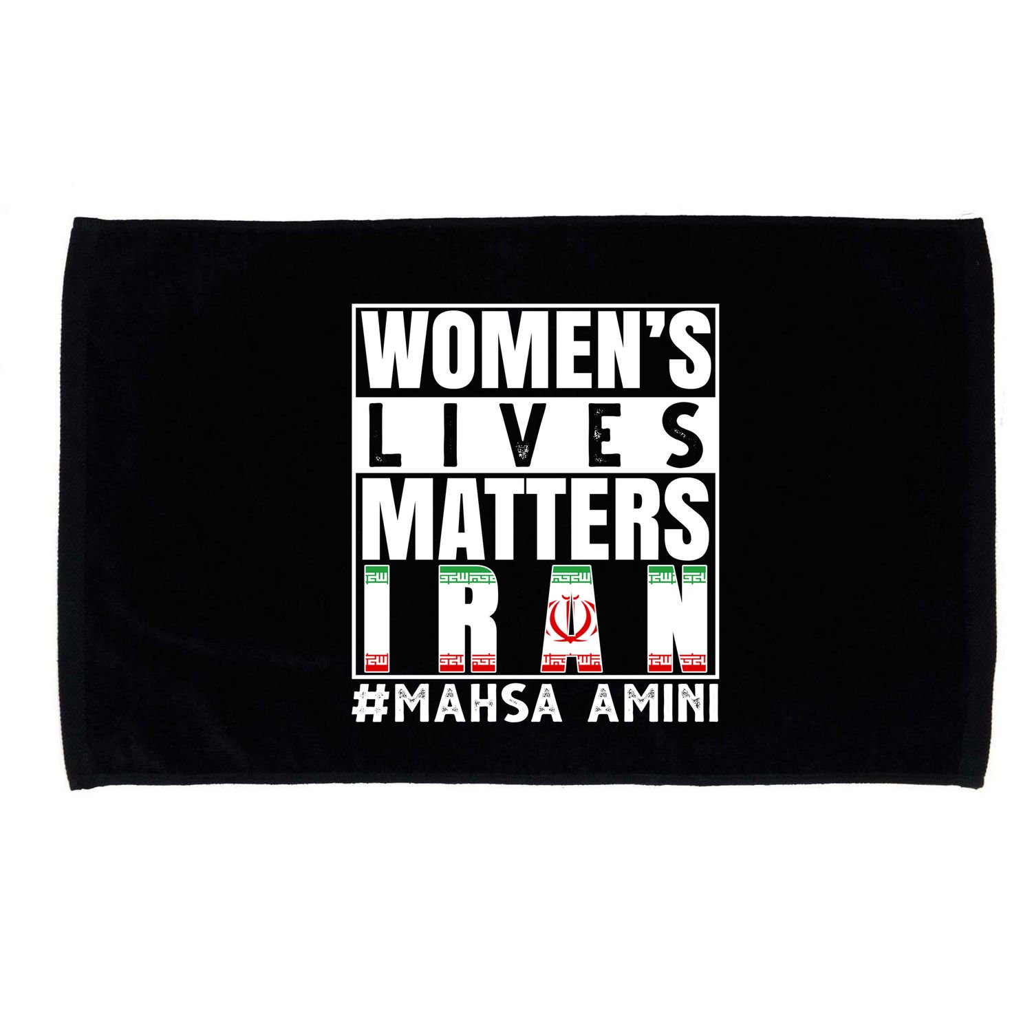 Women's Lives Matter Mahsa Amini Iran Support Microfiber Hand Towel