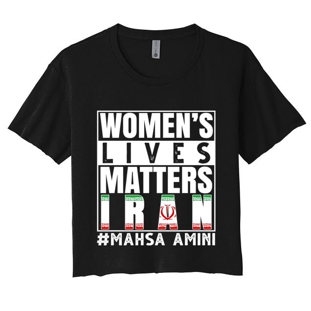 Women's Lives Matter Mahsa Amini Iran Support Crop Top