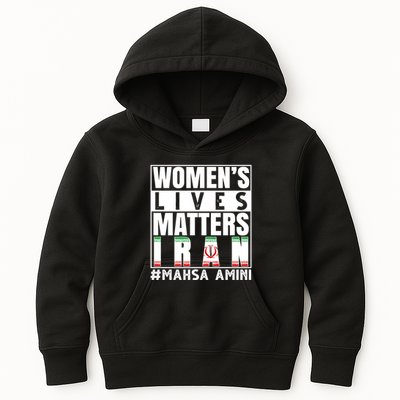 Women's Lives Matter Mahsa Amini Iran Support Kids Hoodie
