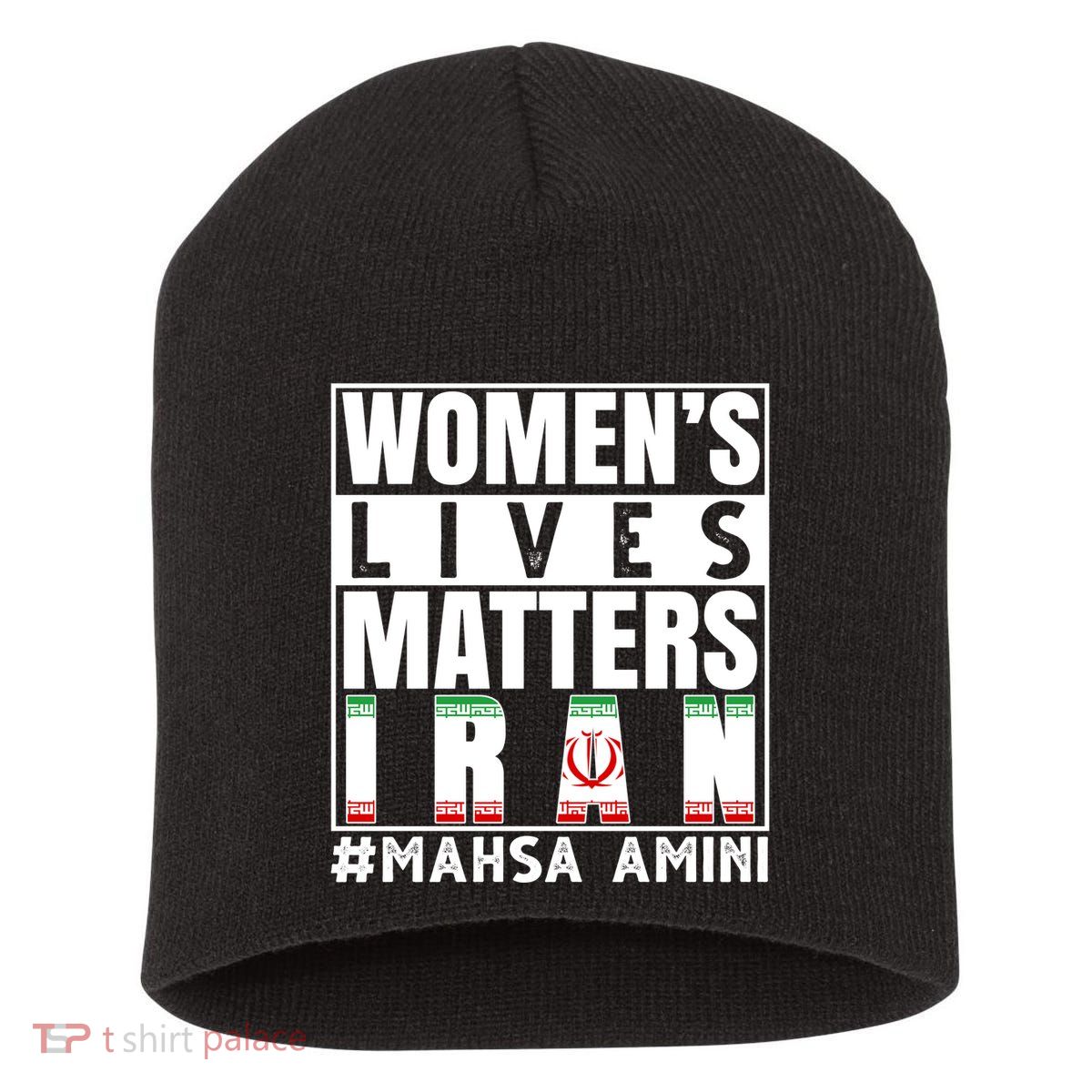 Women's Lives Matter Mahsa Amini Iran Support Short Acrylic Beanie