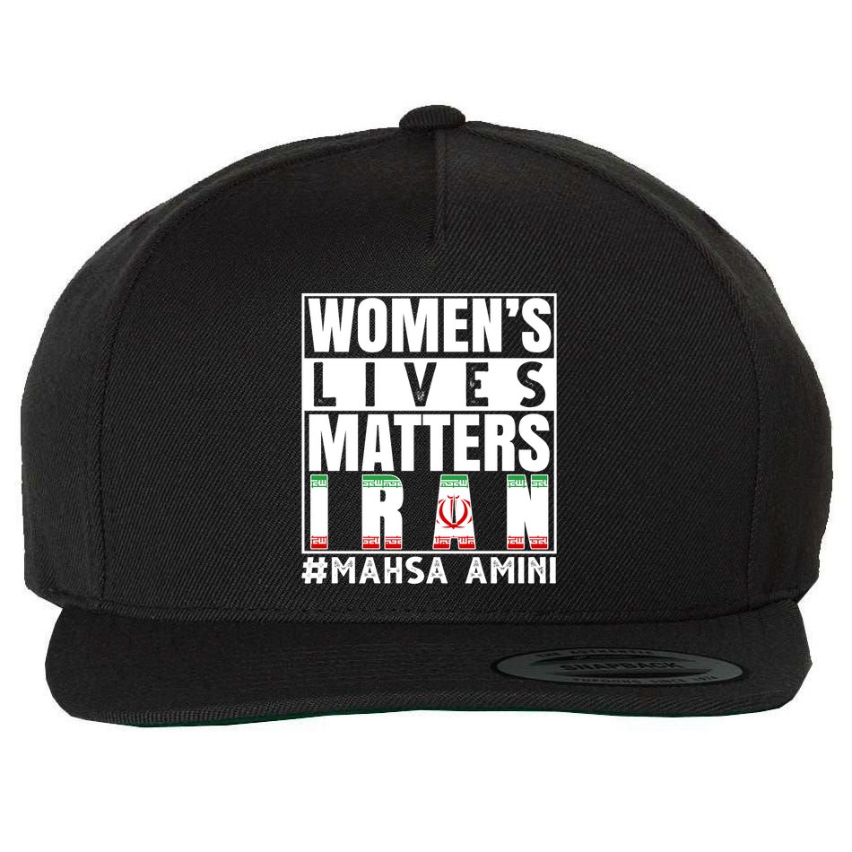 Women's Lives Matter Mahsa Amini Iran Support Wool Snapback Cap