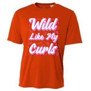 Wild Like My Curls And Funny Curly Hair Gift Cooling Performance Crew T-Shirt