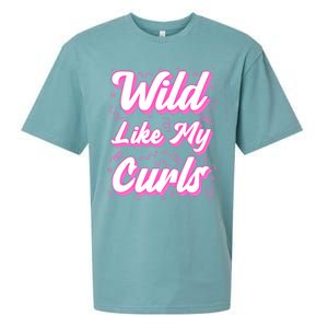 Wild Like My Curls And Funny Curly Hair Gift Sueded Cloud Jersey T-Shirt