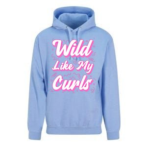 Wild Like My Curls And Funny Curly Hair Gift Unisex Surf Hoodie