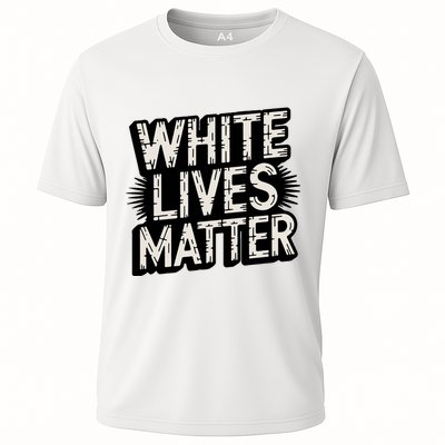 White Lives Matter Retro Distressed Typography Funny Political Humor Wlm Performance Shirt