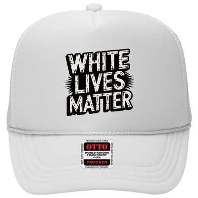 White Lives Matter Retro Distressed Typography Funny Political Humor Wlm Trucker Hat