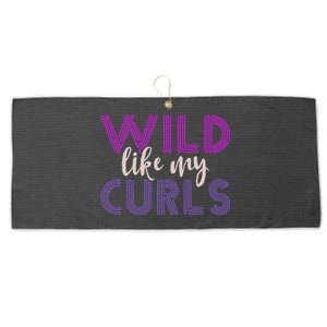 Wild Like My Curls Alfro Messy Curly Hair Woman Large Microfiber Waffle Golf Towel