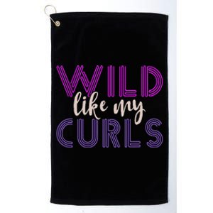 Wild Like My Curls Alfro Messy Curly Hair Woman Platinum Collection Golf Towel