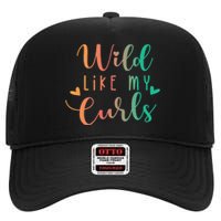 Wild Like My Curls Funny Curly Hair Le Tie Dye High Crown Mesh Back Trucker Hat