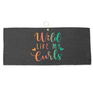 Wild Like My Curls Funny Curly Hair Le Tie Dye Large Microfiber Waffle Golf Towel