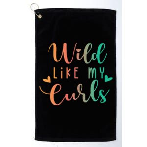 Wild Like My Curls Funny Curly Hair Le Tie Dye Platinum Collection Golf Towel