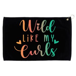 Wild Like My Curls Funny Curly Hair Le Tie Dye Grommeted Golf Towel