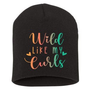 Wild Like My Curls Funny Curly Hair Le Tie Dye Short Acrylic Beanie