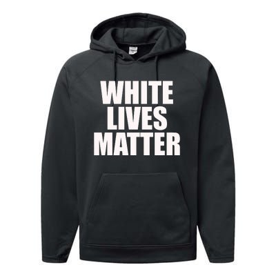 White Lives Matter Performance Fleece Hoodie