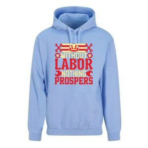 Without Labor Nothing Prospers Gift Labor Day Unisex Surf Hoodie