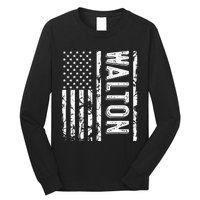 Walton Last Name Funny Surname Team Walton Family Reunion Long Sleeve Shirt