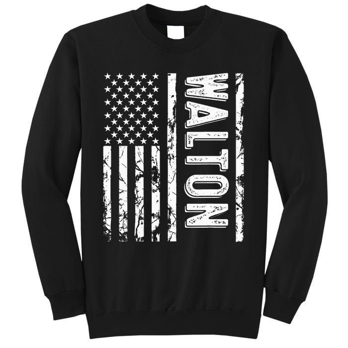 Walton Last Name Funny Surname Team Walton Family Reunion Sweatshirt