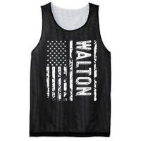 Walton Last Name Funny Surname Team Walton Family Reunion Mesh Reversible Basketball Jersey Tank