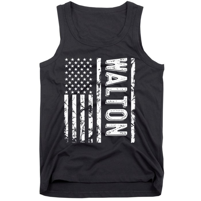 Walton Last Name Funny Surname Team Walton Family Reunion Tank Top