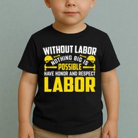 Without Labor Nothing Big Is Possible Have Honor And Respect Labor Day Gift Toddler T-Shirt