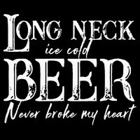 Womens Long Neck Ice Cold Beer Never Broke My Heart 16 in Basic Backpack