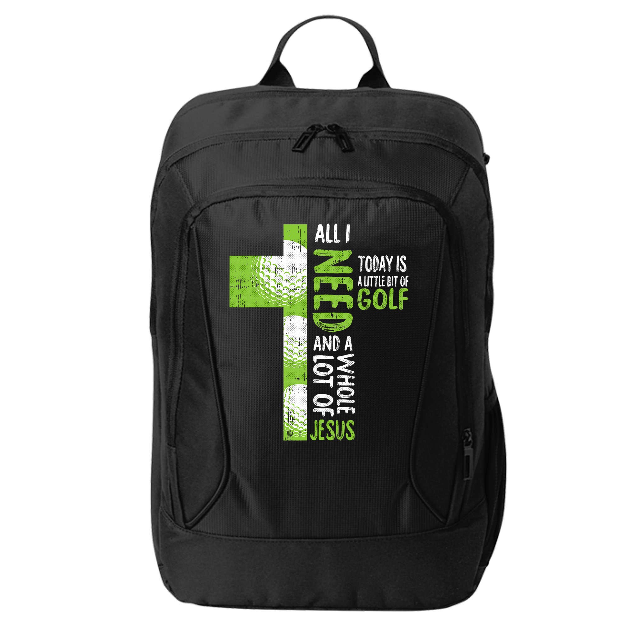 Whole Lot Of Jesus Golf Golfing Sport Lover Christian City Backpack