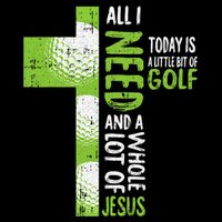 Whole Lot Of Jesus Golf Golfing Sport Lover Christian Impact Tech Backpack