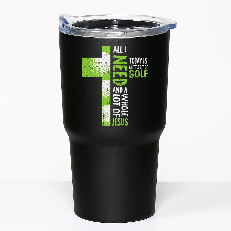 Whole Lot Of Jesus Golf Golfing Sport Lover Christian Tumbler