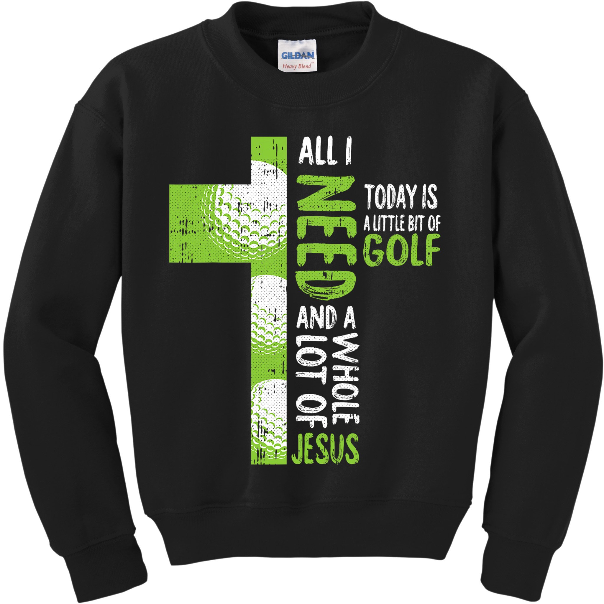 Whole Lot Of Jesus Golf Golfing Sport Lover Christian Kids Sweatshirt